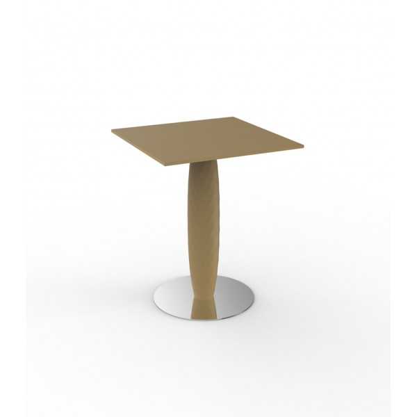 Table carrée pied central design VASES VONDOM - beige