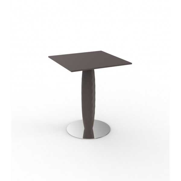 Table carrée pied central design VASES VONDOM - bronze