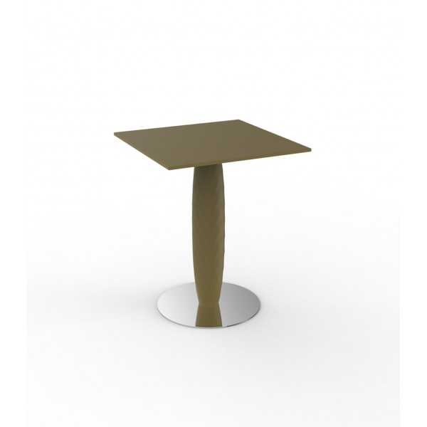 Table carrée pied central design VASES VONDOM - kaki