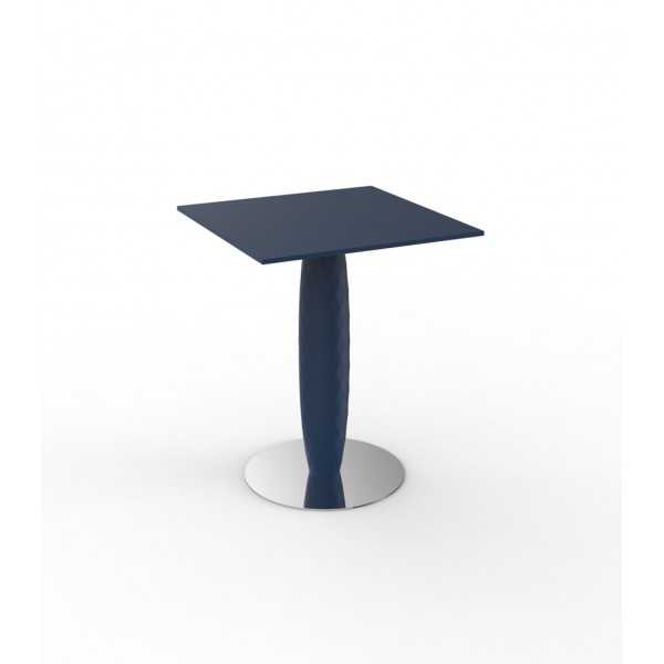 Table carrée pied central design VASES VONDOM - bleu