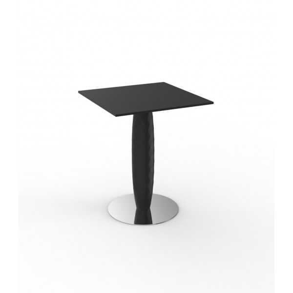 Table carrée pied central design VASES VONDOM - noir