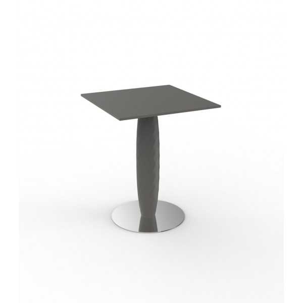 Table carrée pied central design VASES VONDOM - gris anthracite