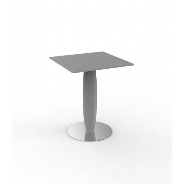 Table carrée pied central design VASES VONDOM - gris acier
