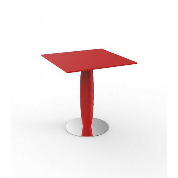 VASES table carrée avec pied central (70x70x74 cm) - Vondom