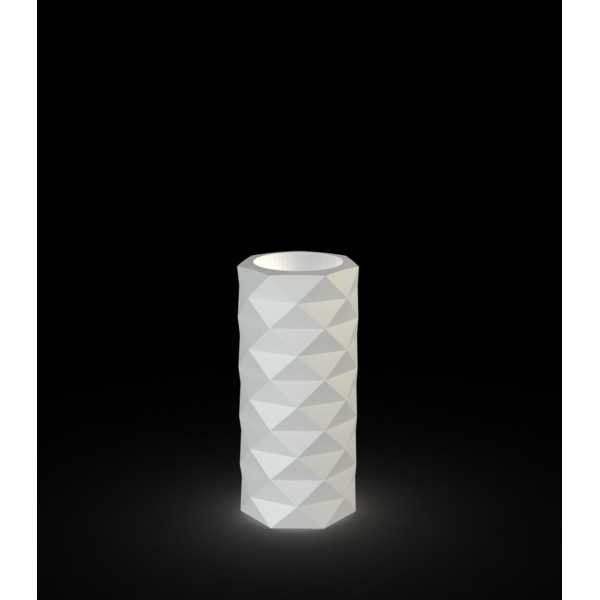 MARQUIS white lighted flowerpot (Ø25x53 cm) - Vondom