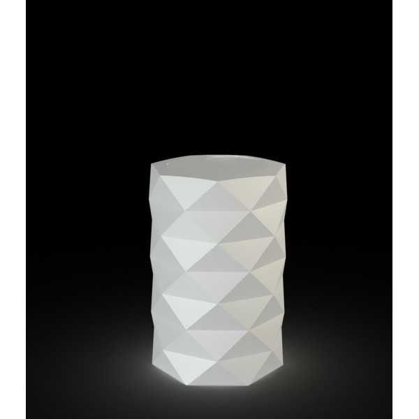 MARQUIS pot de fleurs lumineux LED blanche (Ø40x60 cm) - Vondom