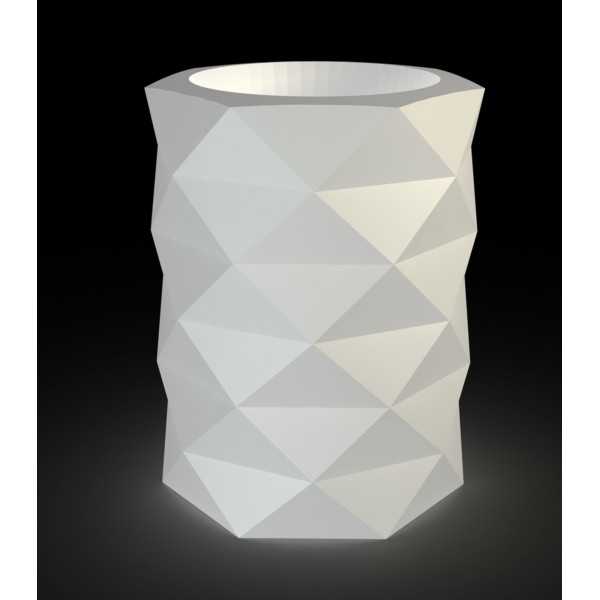 MARQUIS pot de fleurs lumineux LED blanche (Ø80x103 cm) - Vondom