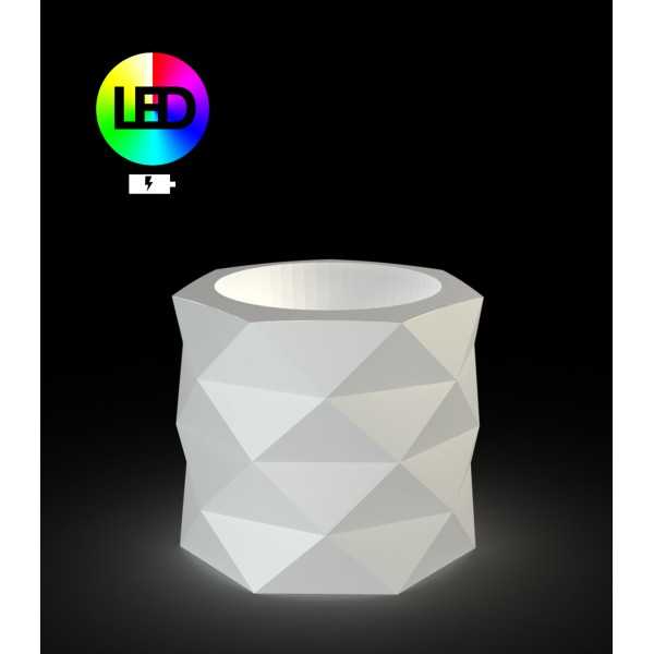 MARQUIS pot de fleurs LED RGBW sans fil (Ø60x52 cm) - Vondom