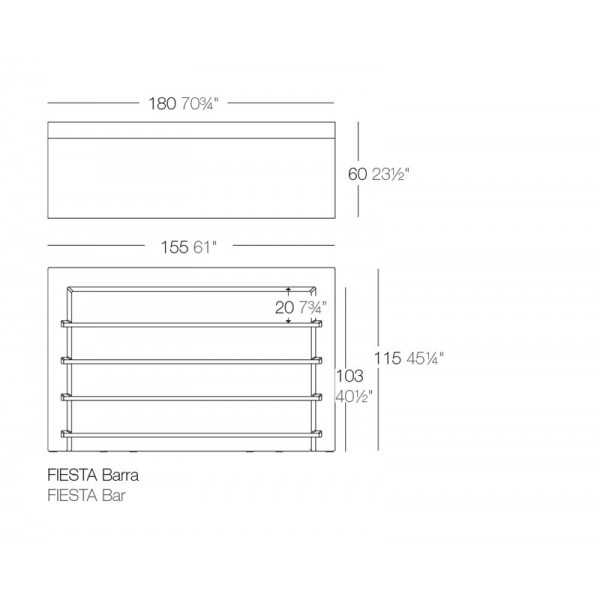 Bar shelves Fiesta 180 Vondom