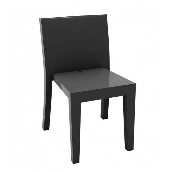 Chaise JUT laquée - anthracite