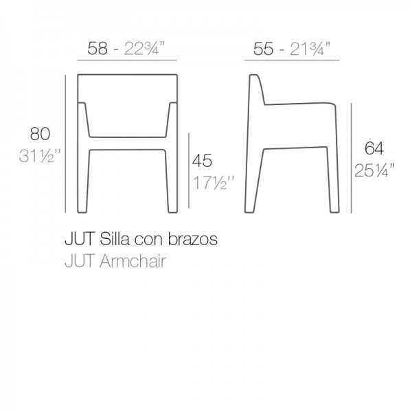 JUT lacquered design armchair - Vondom