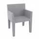 Fauteuil collection JUT Vondom finition laquée - gris acier