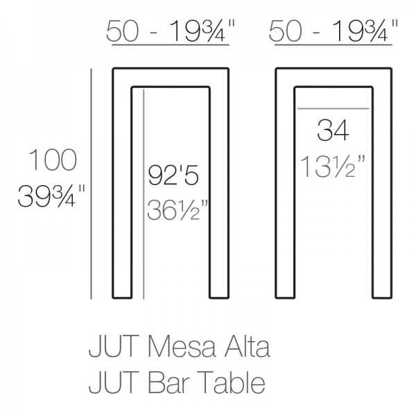 JUT standing table with matte finish - Vondom