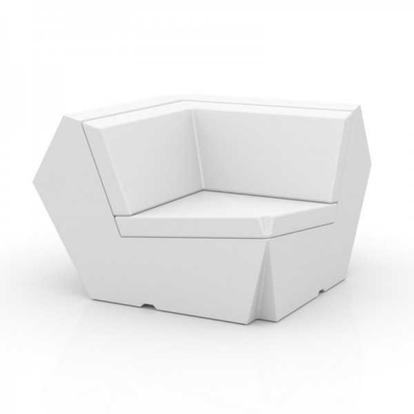  Faz Sofa Corner 90 Luz White Led Light Seat by Vondom (switched off)