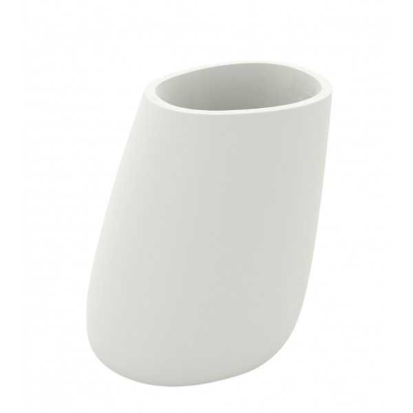 STONE pot de fleurs finition mate - blanc