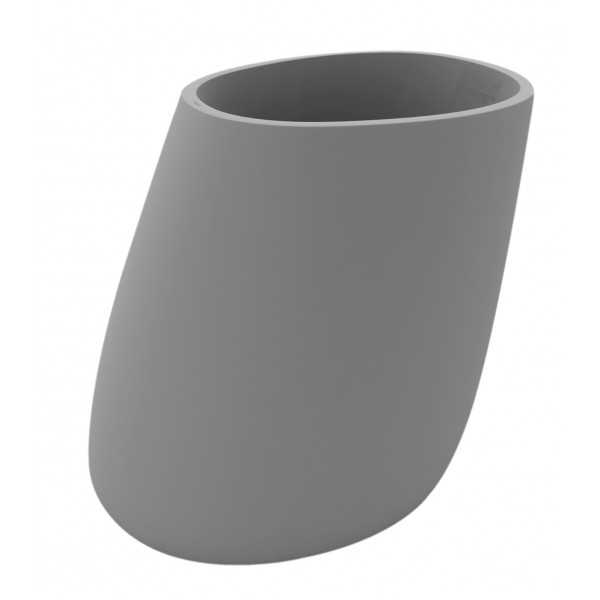 STONE flower pot matte finish - gris acier