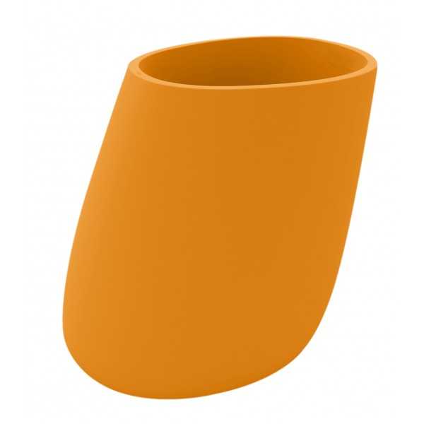 STONE flower pot matte finish - orange