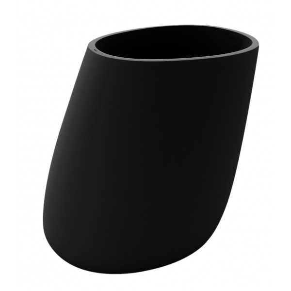 STONE flower pot matte finish - noir