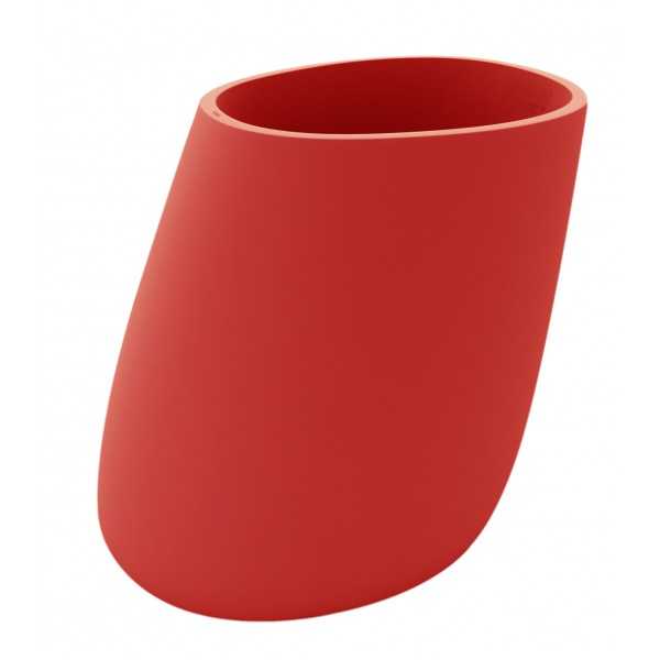 STONE flower pot matte finish - rouge