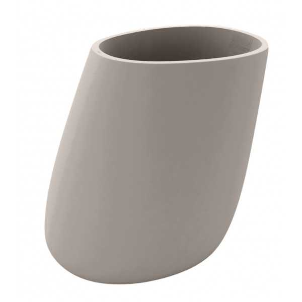 STONE flower pot matte finish - taupe