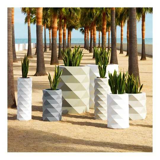 MARQUIS Pot Mat Ø30x86 cm - Pot à Facette Finition Mate - Vondom