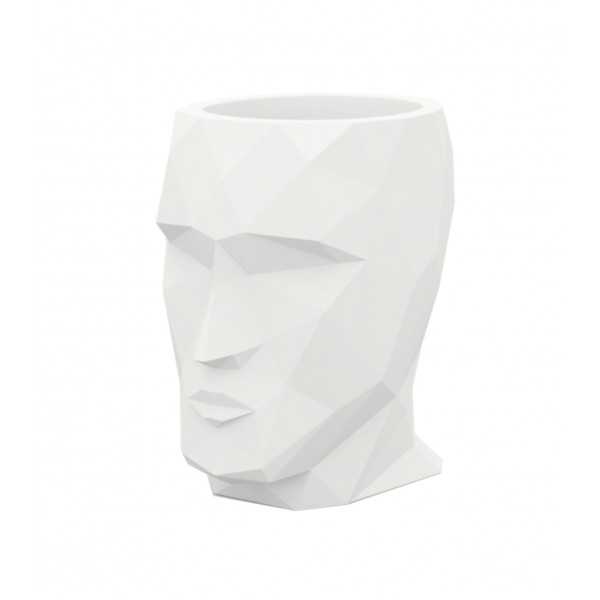 Large Flower Pot in the shape of a head - White - ADAN 100