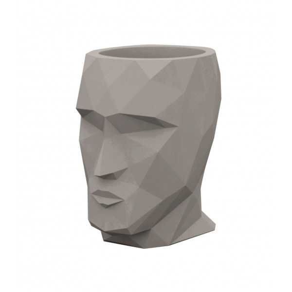 Large Flower Pot in the shape of a head - Taupe - ADAN 100