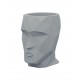 Large Flower Pot in the shape of a head - Grey Steel - ADAN 100