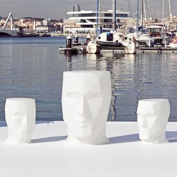 Small Head-shaped Planter - White - NANO ADAN