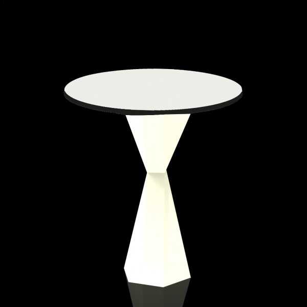 VERTEX Table Ronde Lumineuse LED blanche (Ø50x72 cm) - Vondom