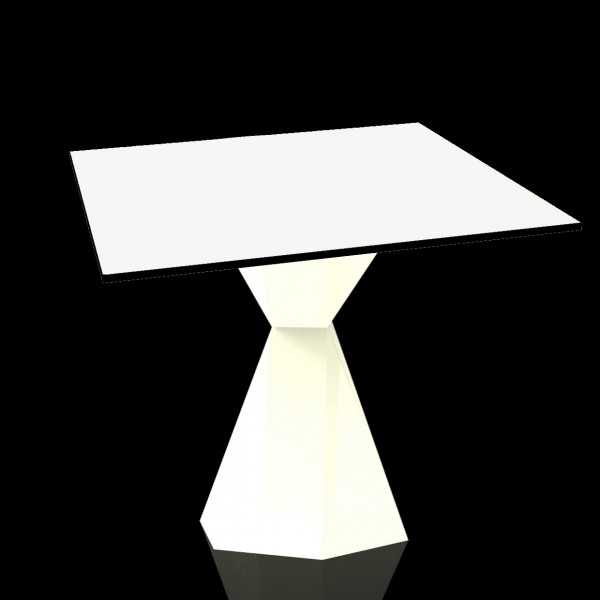 VERTEX Square White LED Light Table (50x50x72 cm) - Vondom