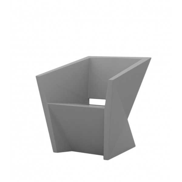 Faz Fauteuil de repas design Vondom laqué - gris acier