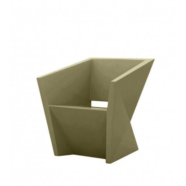 Faz Fauteuil de repas design Vondom laqué - khaki