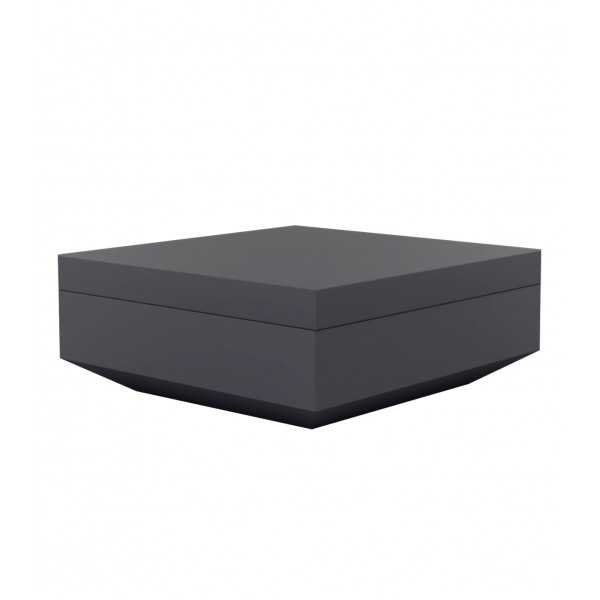 Pouf design carré Vela Vondom - gris anthracite