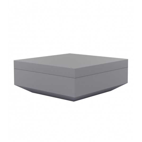 Pouf design carré Vela Vondom - gris acier