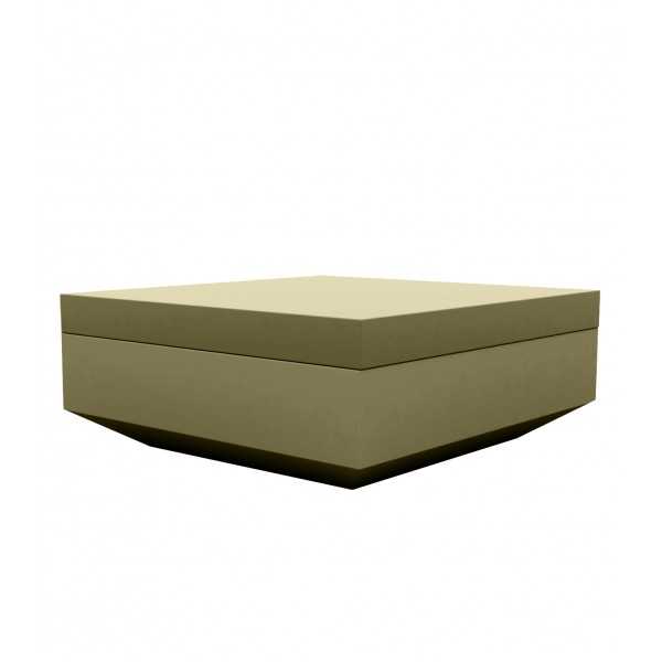 Pouf design carré Vela Vondom - khaki