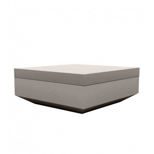 Pouf design carré Vela Vondom - taupe