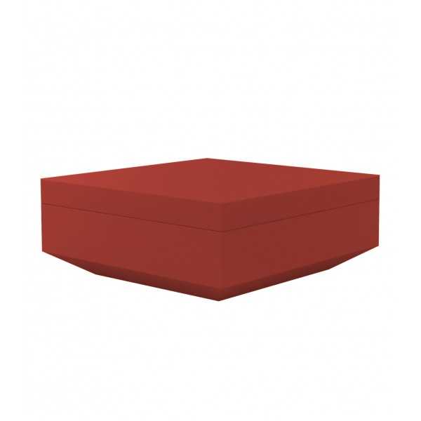 Pouf design carré Vela Vondom - rouge