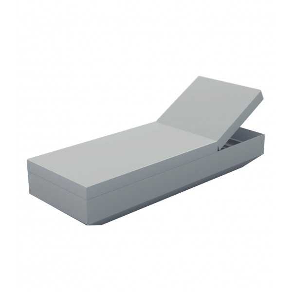 Vela chaise longue design Vondom - gris acier