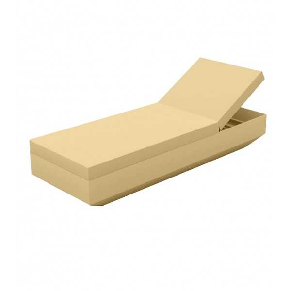 Vela chaise longue design Vondom laquée - beige