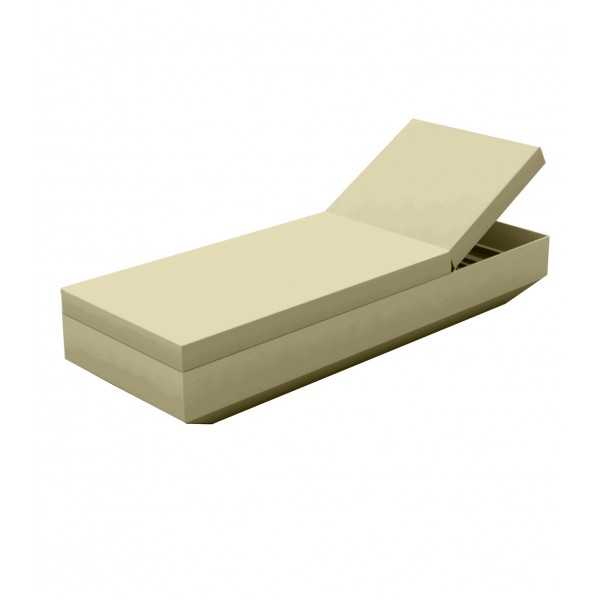 Vela chaise longue design Vondom laquée - khaki