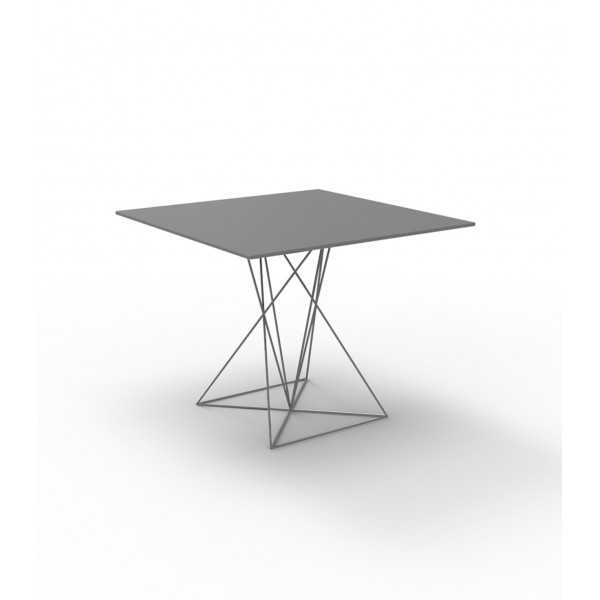 FAZ Table Carrée Inox Vondom - gris acier