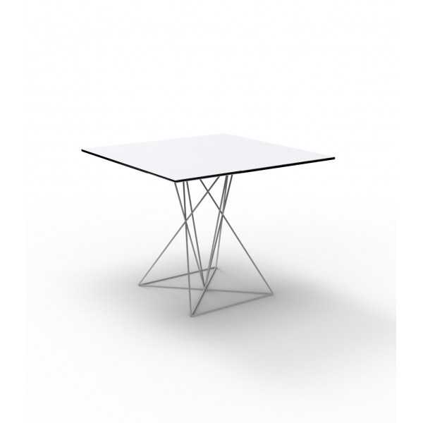 FAZ Table Carrée Inox Vondom - blanc