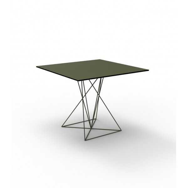 FAZ Table Carrée Inox Vondom - khaki