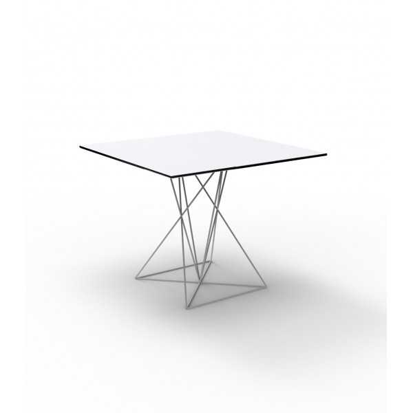 Vondom FAZ Table Design Carrée Inox - blanc