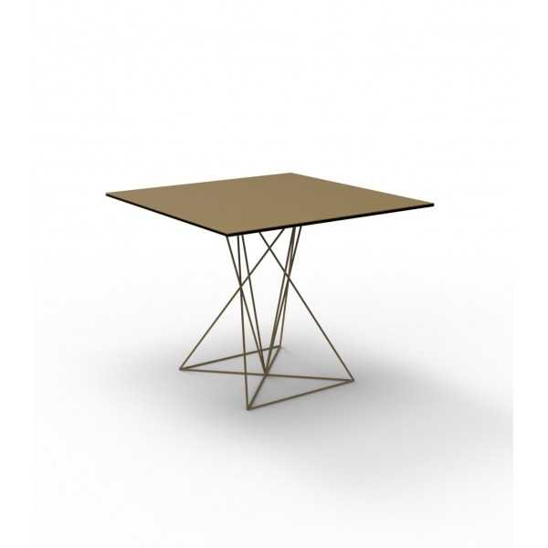 Vondom FAZ Table Design Carrée Inox - beige