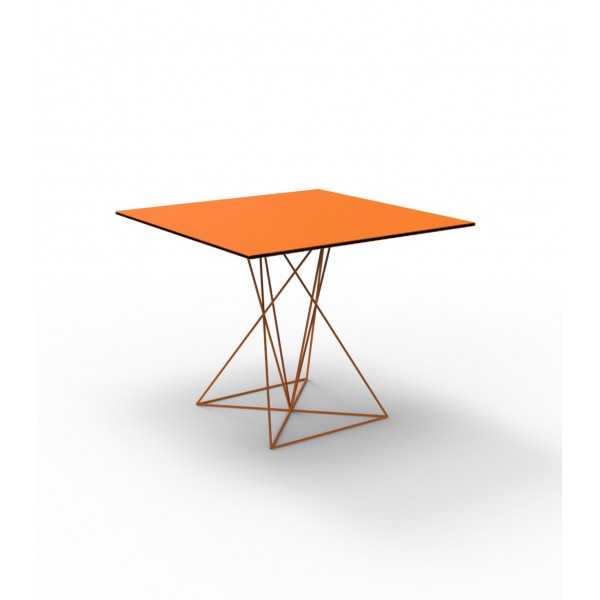 Vondom FAZ Table Design Carrée Inox - orange