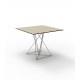 FAZ Table Design Carrée Inox Vondom - écru
