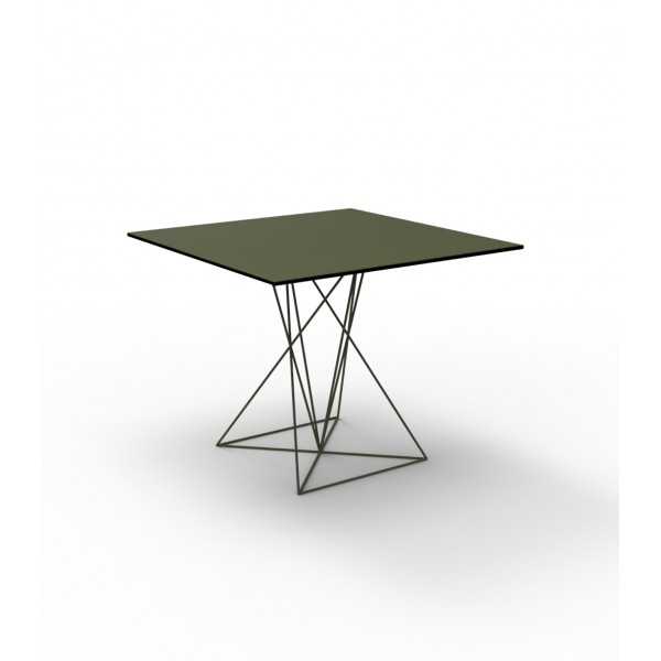 FAZ Table Design Carrée Inox Vondom - khaki