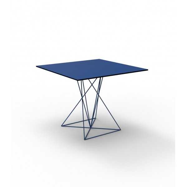 FAZ Table Design Carrée Inox Vondom - bleu
